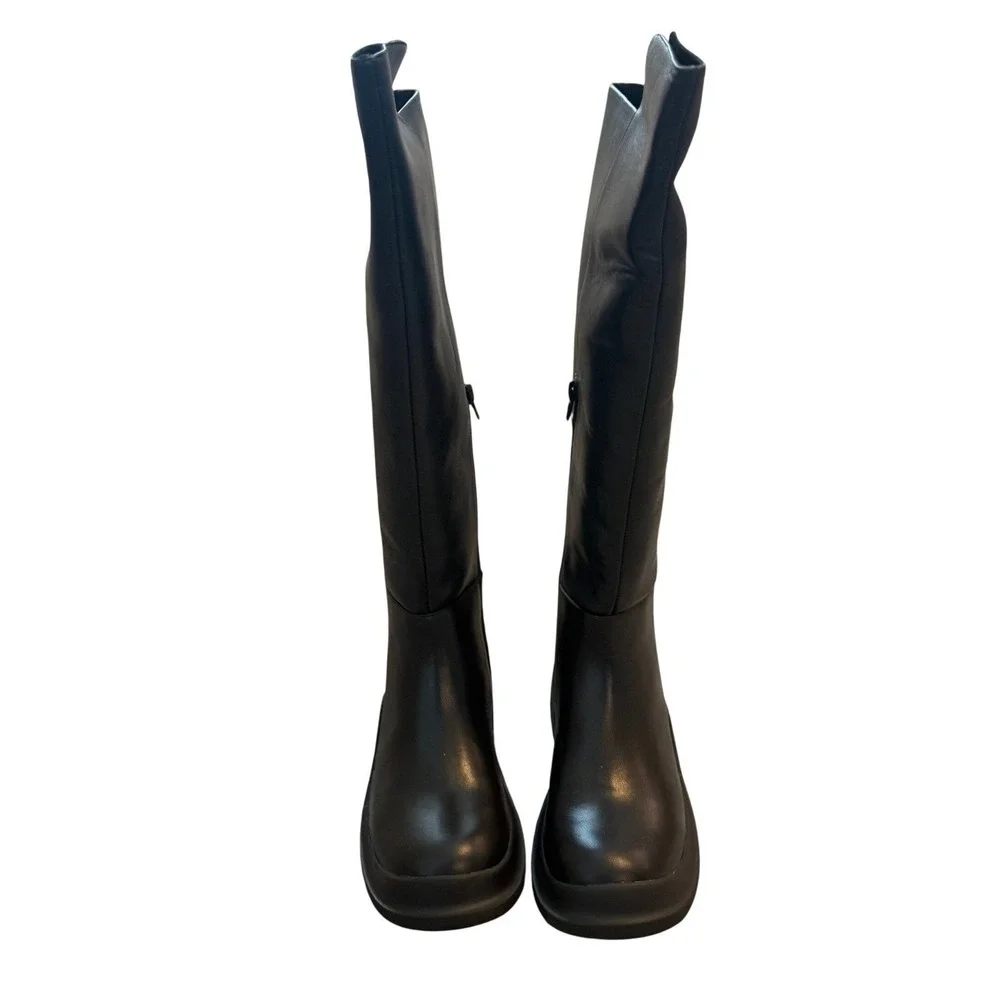 NEW Jeffrey‎ Campbell Womens Black Excursion Knee High Boots Size 5.5